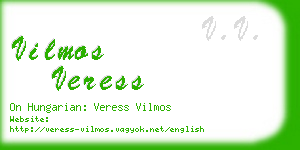 vilmos veress business card